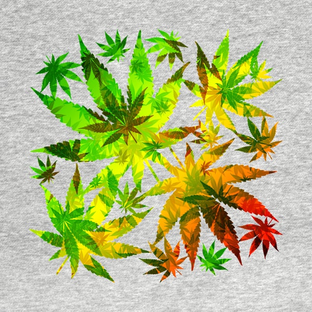 Marijuana Cannabis Leaves Pattern by BluedarkArt